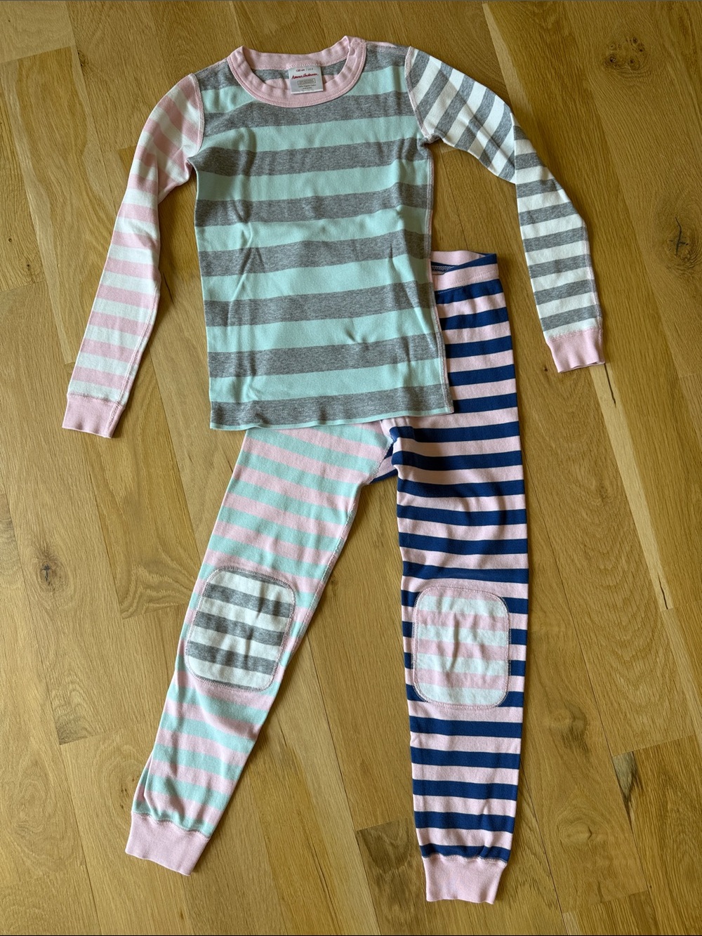 Hanna Andersson Girls Striped Pajama Set Long Sleeves and Pants